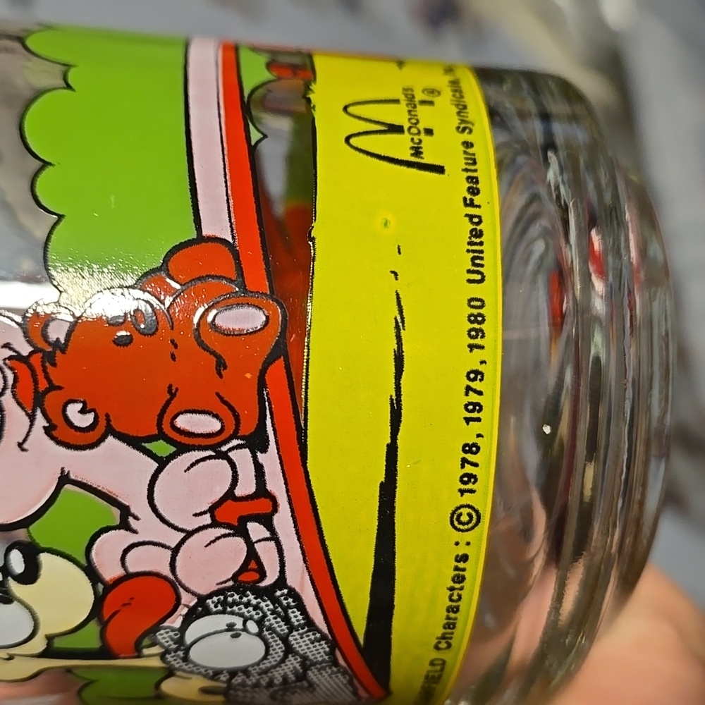 Vintage Garfield Mcdonalds Glass Mug Jim David - Picture 4 of 12